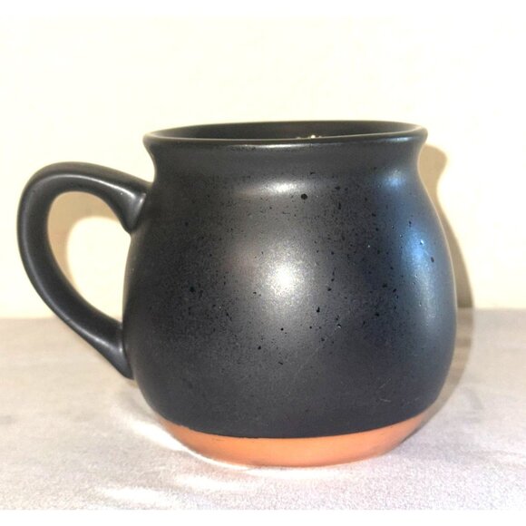 Personalized "C" Monogram Black & Terracotta Stoneware Mug - Picture 2 of 5
